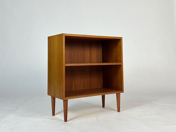 Étagère vintage en teck, bibliothèque, étagère de coffre des années 60, milieu du siècle.