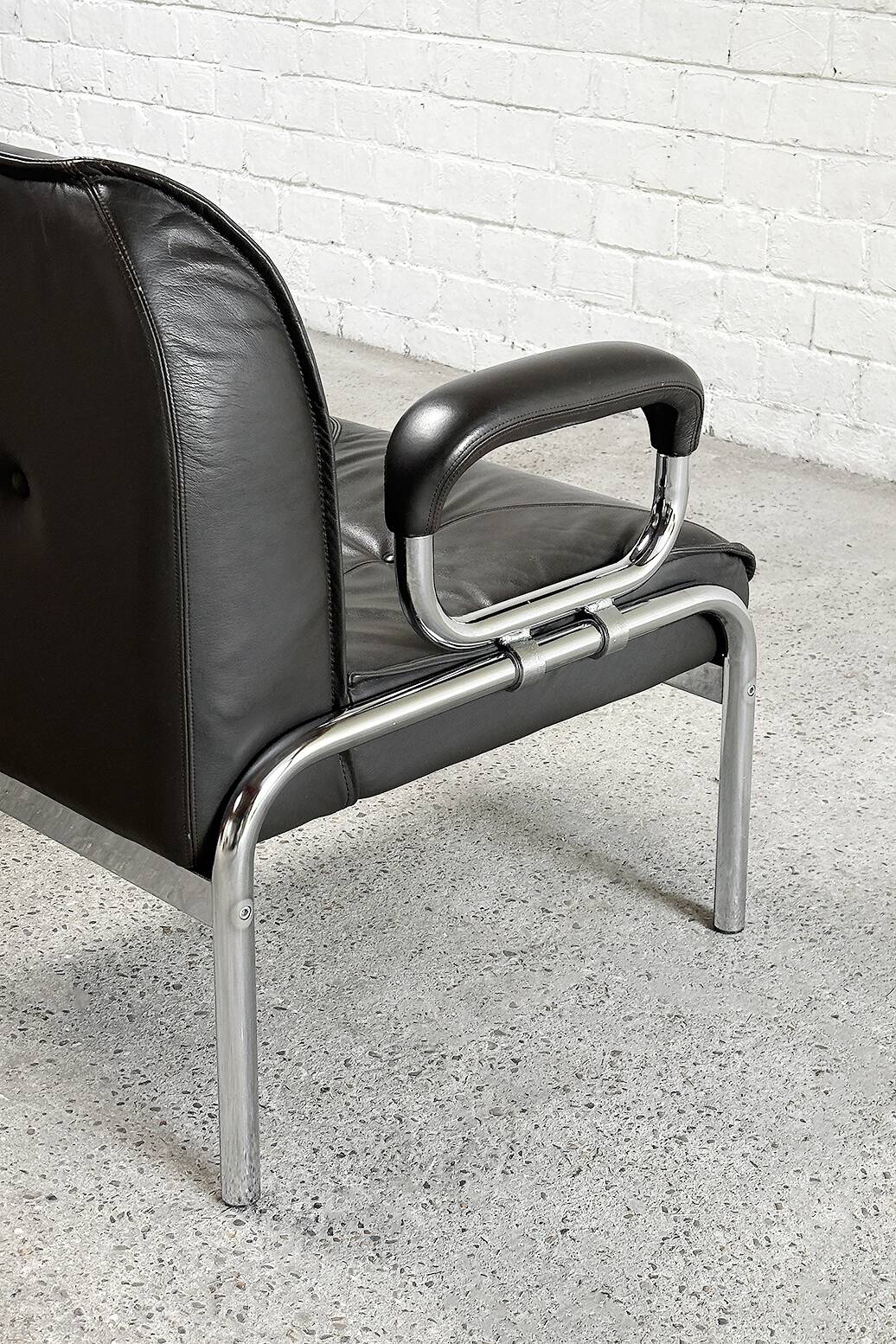 Hans Eichenberger 'Eurochair' Leather Lounge Chairs for Girsberger, 1970s