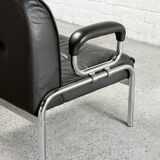 Hans Eichenberger 'Eurochair' Leather Lounge Chairs for Girsberger, 1970s