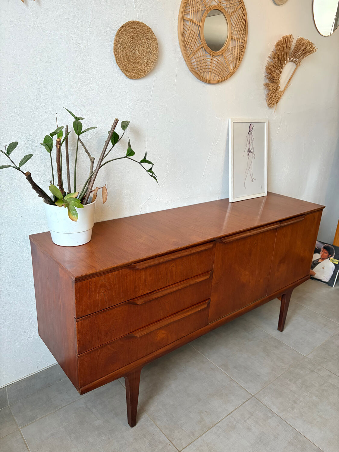 Vintage Scandinavian teak sideboard