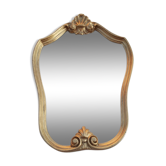 Miroir doré en forme de lyre, 30x45cm