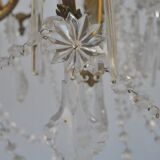 chandelier Crystal bronze dore rocaille style nineteenth pendants