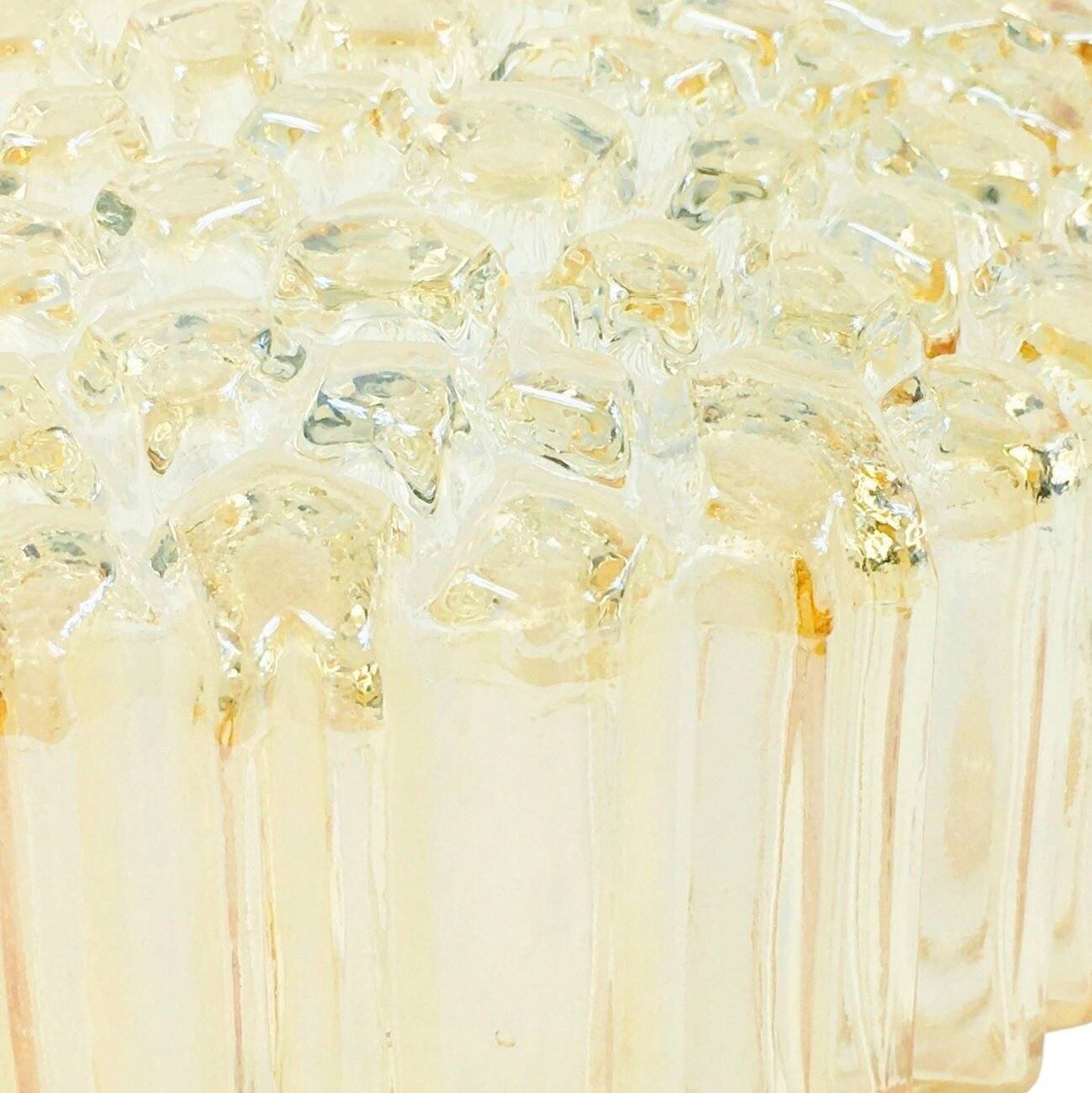Mid-Century Amber Bubble Glass Wall Lights/Sconces by Helena Tynell for Limburg, 1970s
