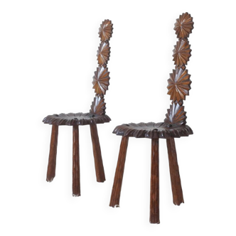 Chaises espagnoles, brutalistes (País Basco), années 1950