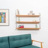 Etagère murale années 60,string, teck