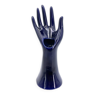 Dark blue porcelain vase ring sizer, 1970s