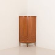 Agner Christoffersen mid-century modern corner cabinet in teak, Denmark, 1950s