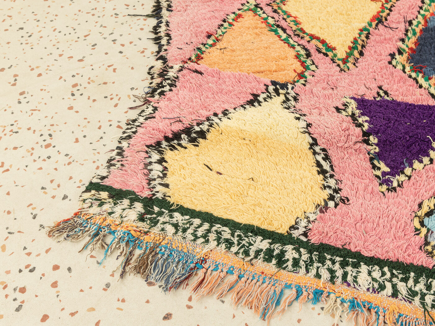 Boujad vintage, tapis berbère, 115 x 220