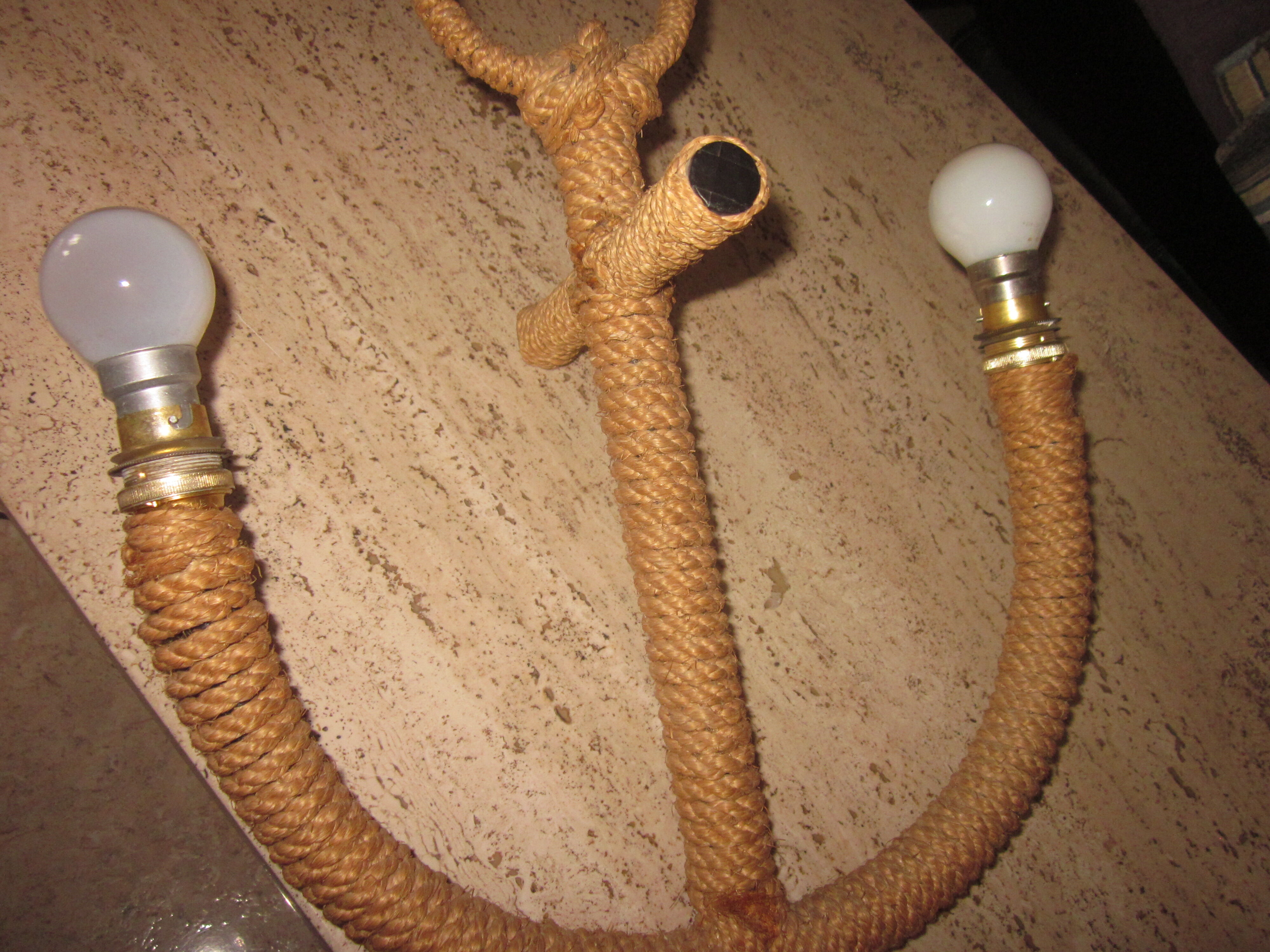 Rope chandelier of the 1950s