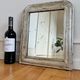Antique French Louis Philippe silvered giltwood mirror – late 19th century