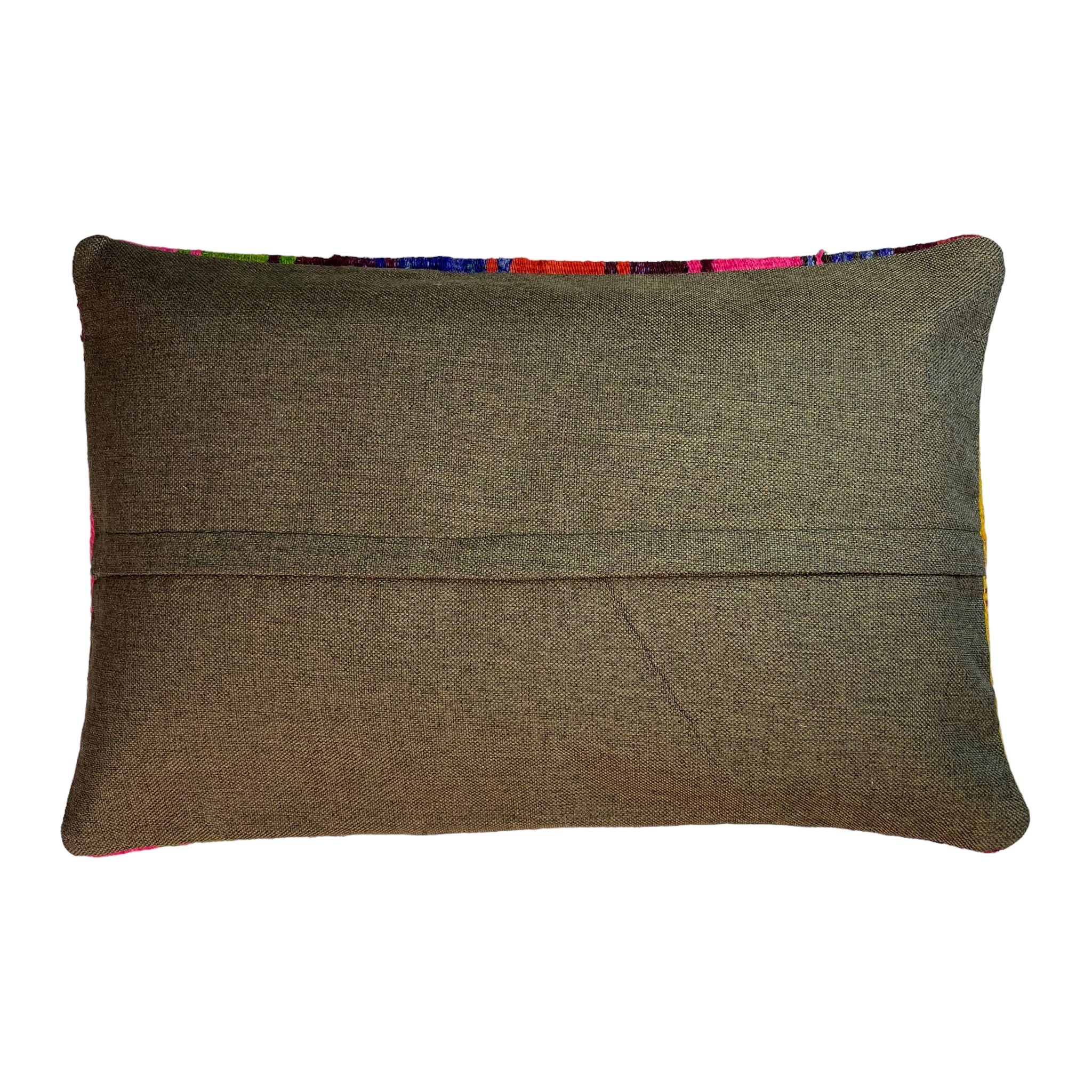 Vintage turkish kilim cushion cover, 30 x 50 cm