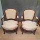Pair of Louis XVI style armchairs
