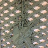 Wall panel, violin (resin) on wooden trellis