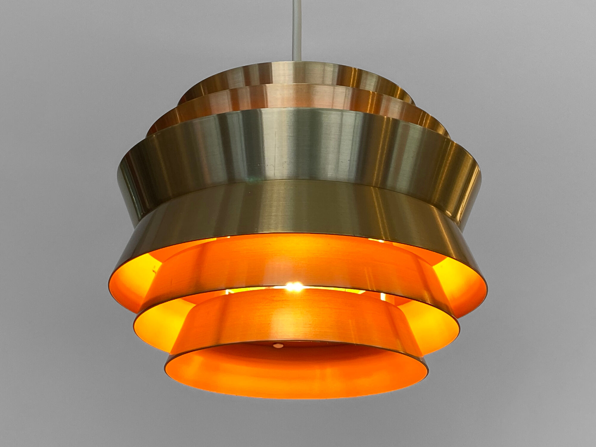 Pendant light "Trava" by Carl Thore for Granhaga Metallindustri. Sweden 1970s.