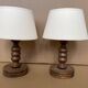 Lot de 2 lampes en bois anciennes
