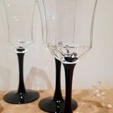 Black Luminarc stemmed glass