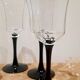Black Luminarc stemmed glass