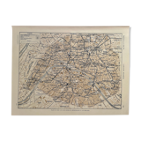 1911 Paris metro map