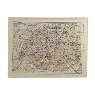 1911 Paris metro map