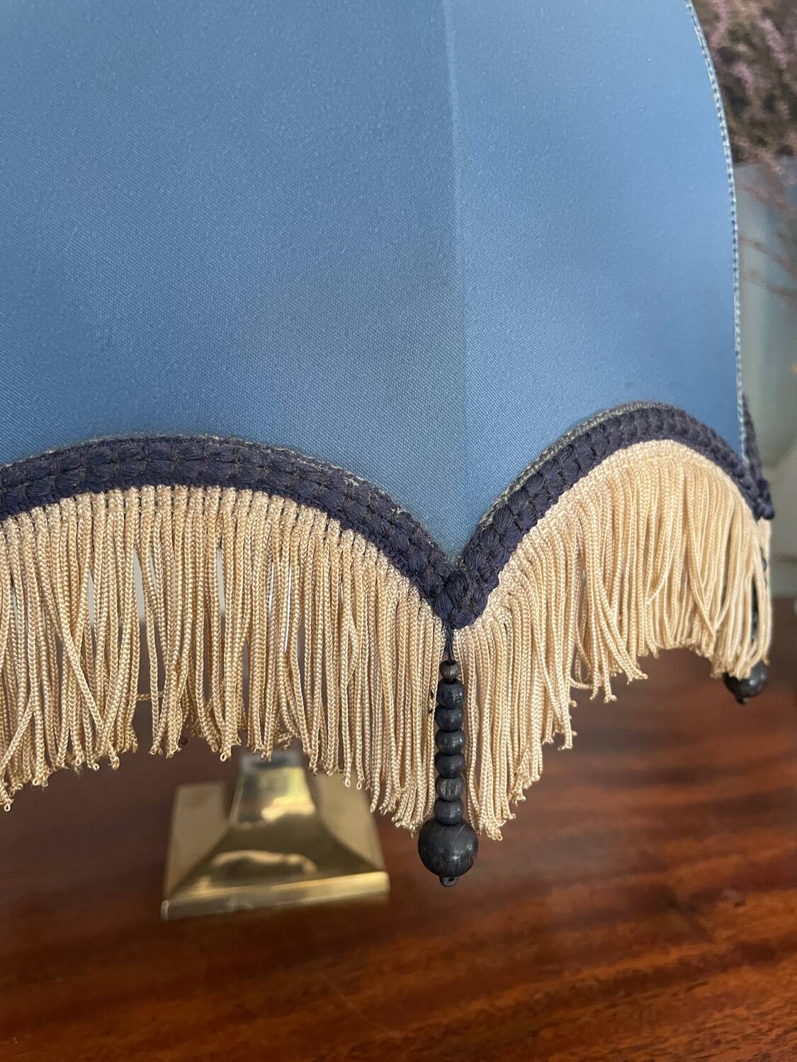 Vintage fringed lampshade 27cm