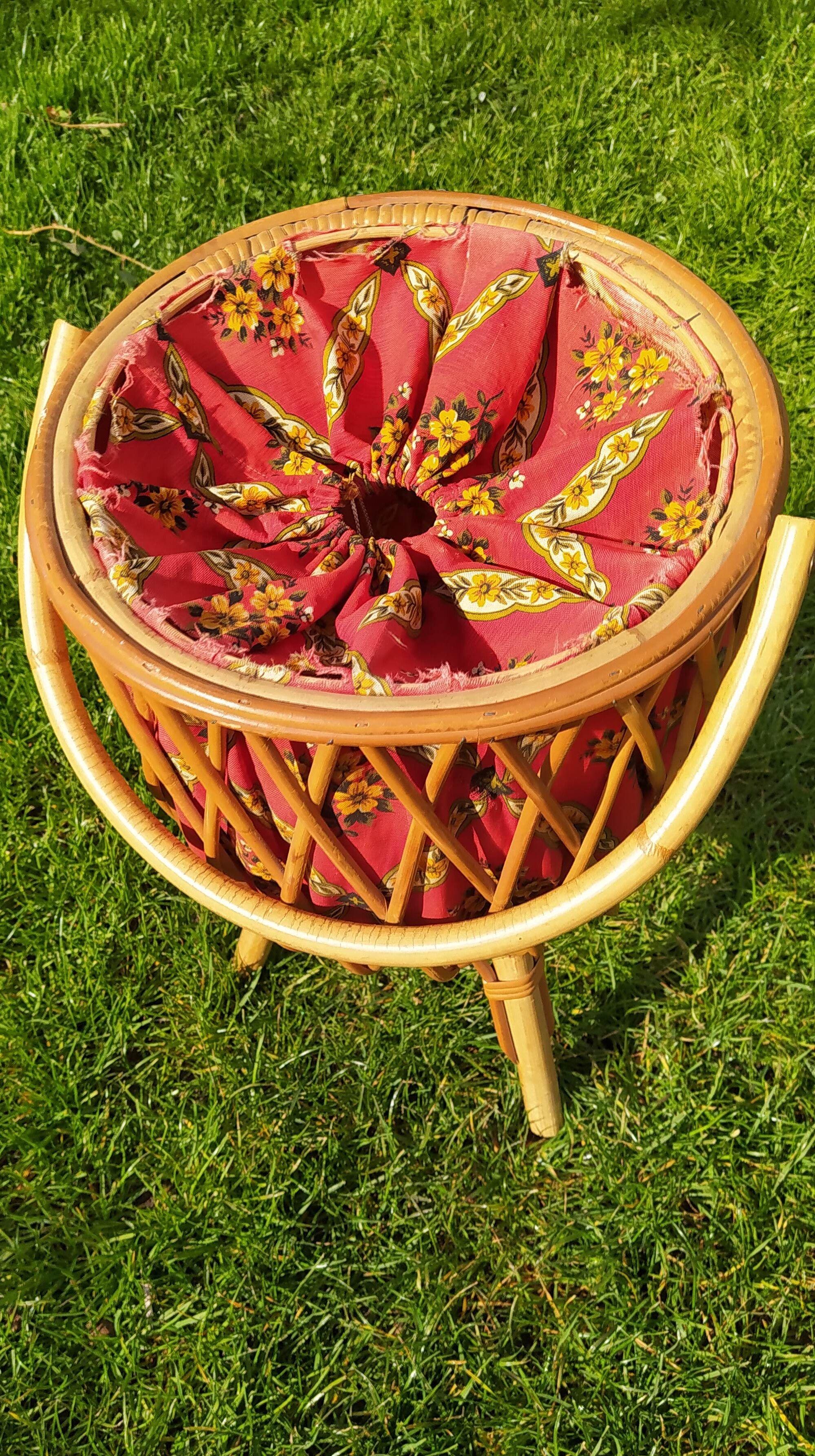 Vintage bamboo and rattan worker