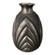 René Delavan Art Deco pewter vase hammered brassware