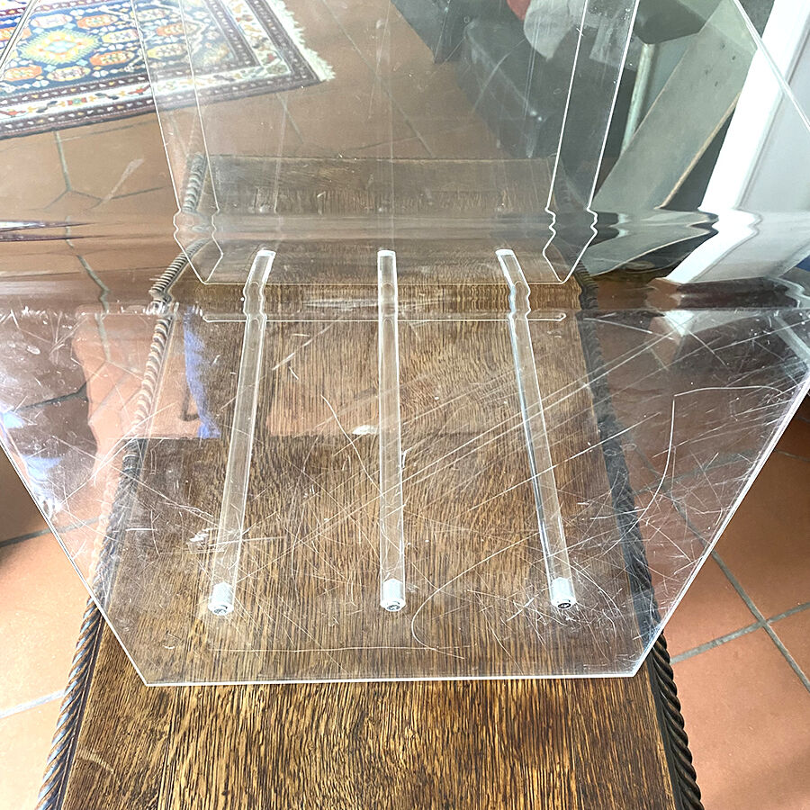 Vintage plexiglass sofa end 80
