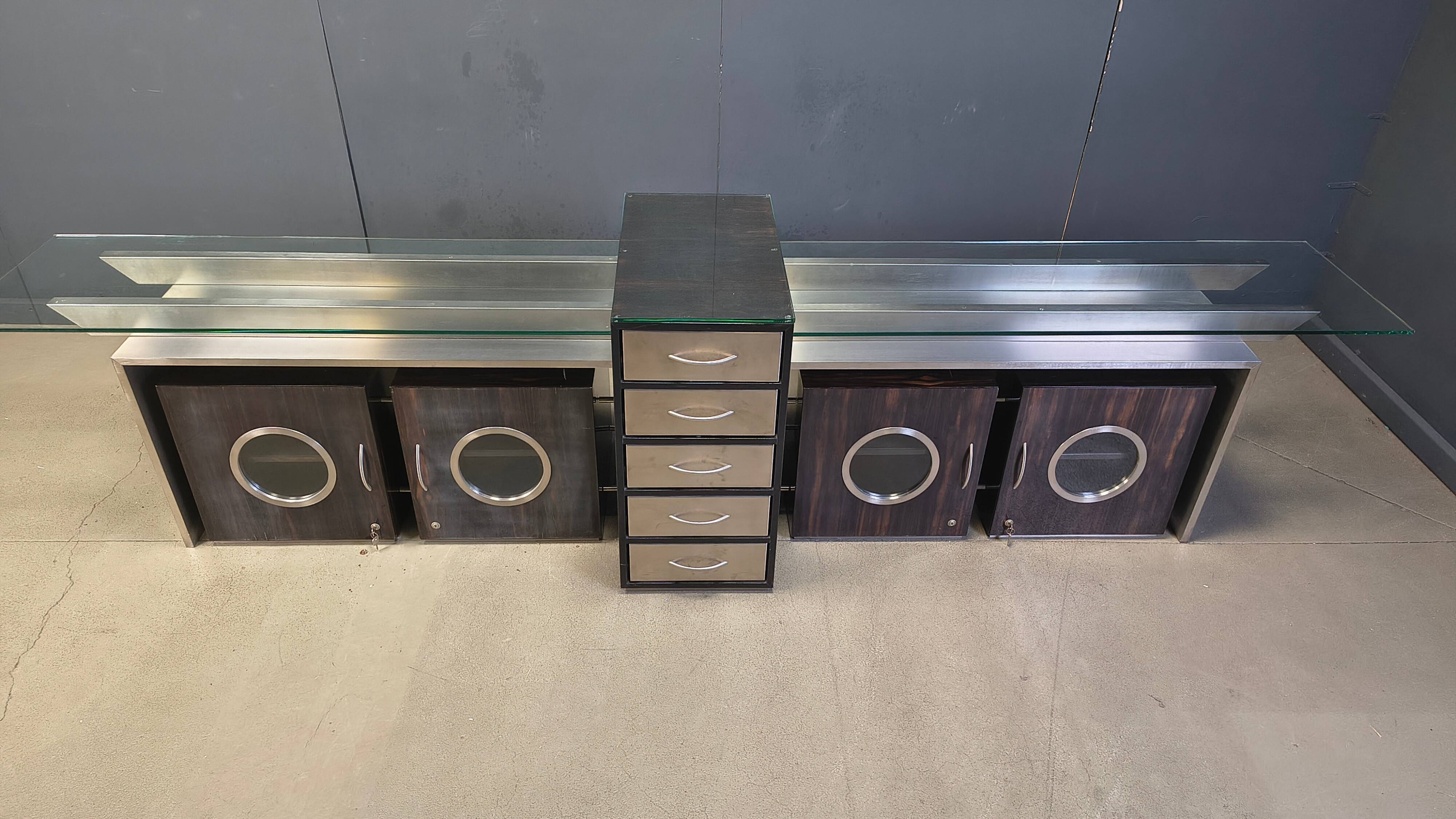 Postmodern custom made credenza, Belgium, 1970s