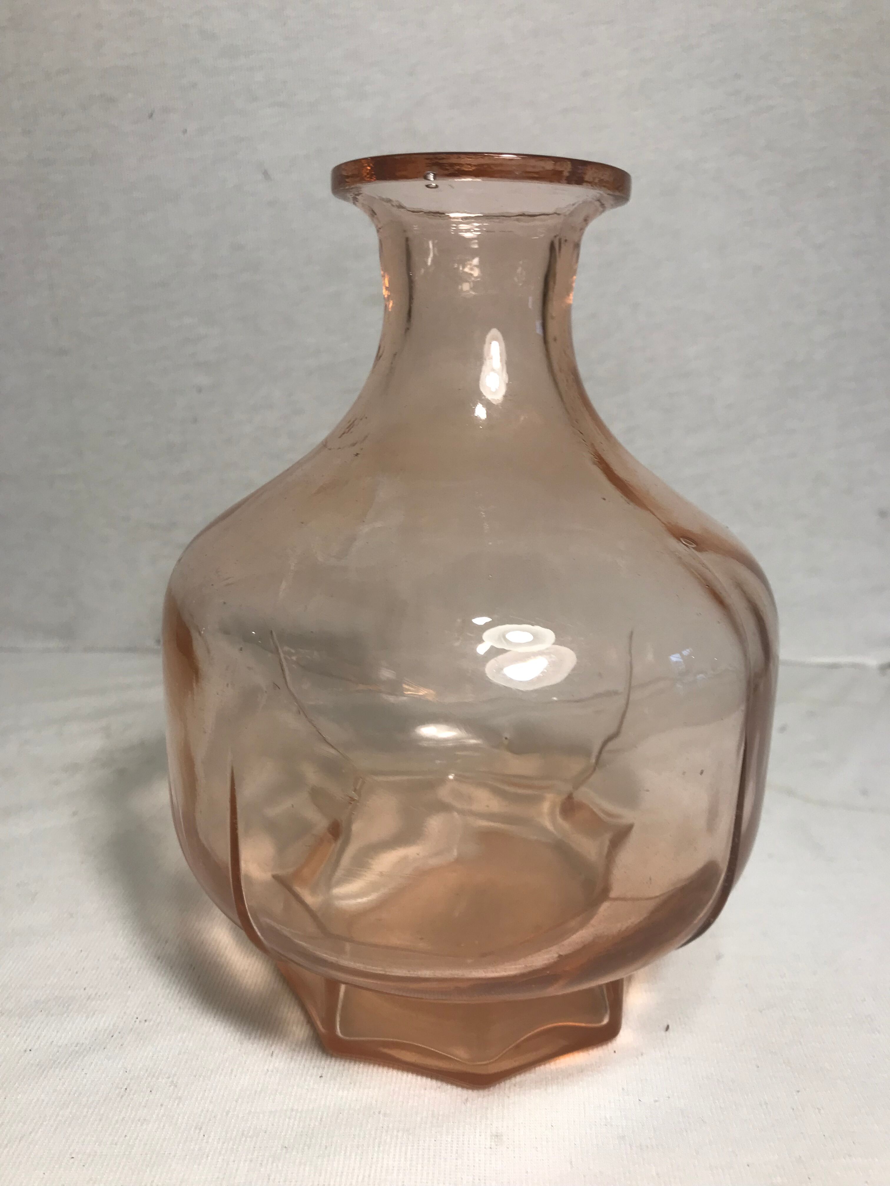 Former pitcher Carafe glass pink 70s Vintage kitchen