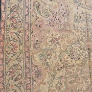 Tapis vintage à motifs floraux, fait à la main, sku698