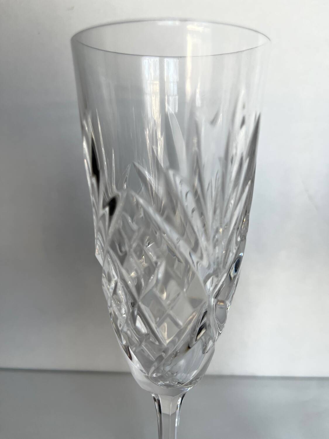 6 Saint Louis crystal champagne flutes