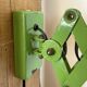 Green Industrial German Scissor Wall Lamp from Kaiser Leuchten, 1960s
