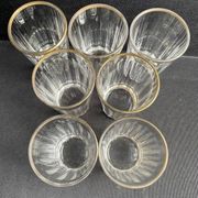 7 gobelets Baccarat service Chicago taille 6410 dorés