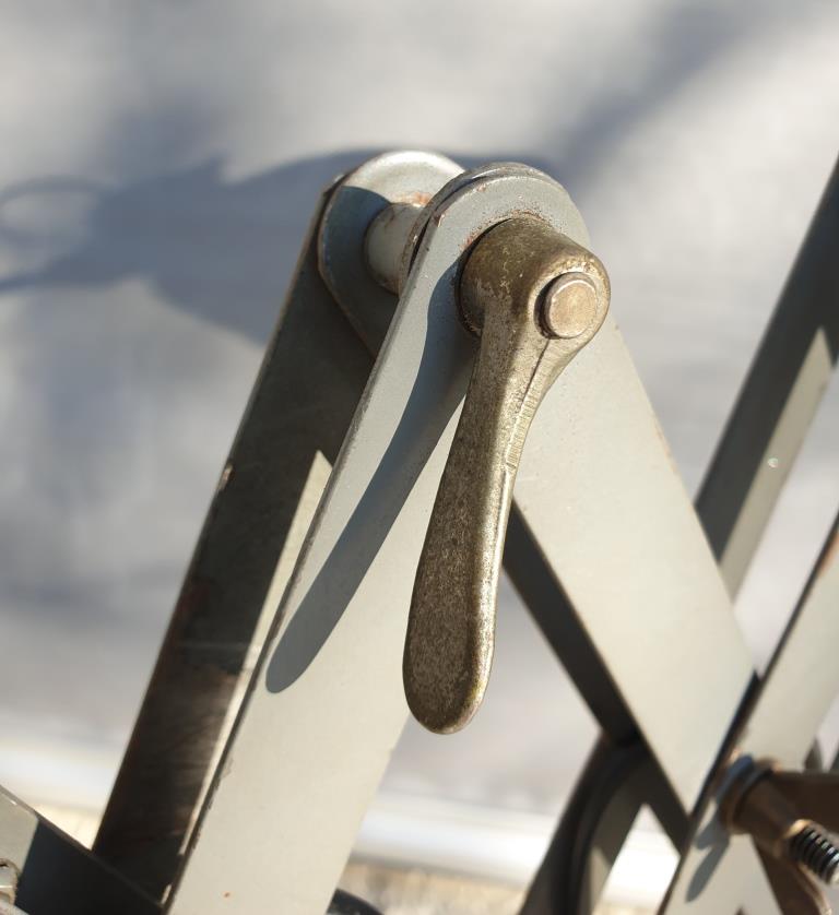 Workshop accordion lamp grey metal
