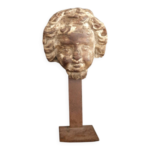 Sculpture. Tête d'ange