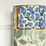 Vase roll blue pastel faience de luneville model periwinkle