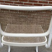 Set of 4 Cesca b32 model chairs in white by Marcel Breuer