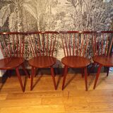 Set of 4 Scandinavian teak chairs.