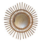 Vintage rattan mirror