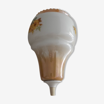 Ceiling lamp in opaline floral patterns several colors