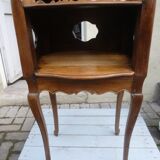 Louis XV bedside table in solid walnut