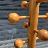 1970s pine coat rack