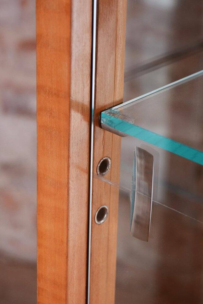 Art Deco Display Cabinets in Maple, Glass, and Mirror, Czech, 1930s, Set of 2
