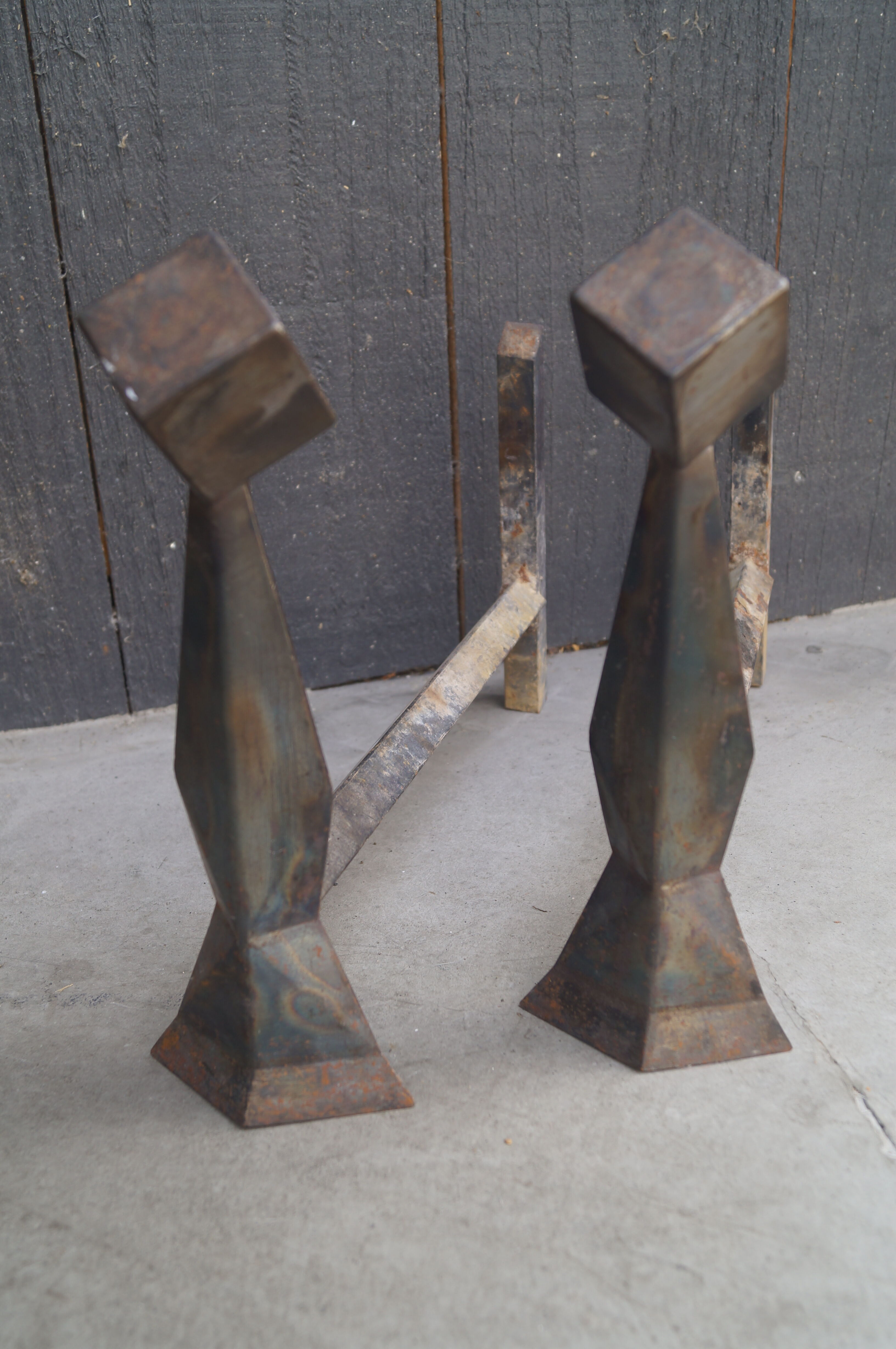 Pair of chenet modernist design 1960