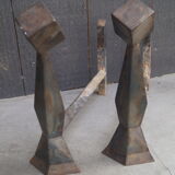 Pair of chenet modernist design 1960