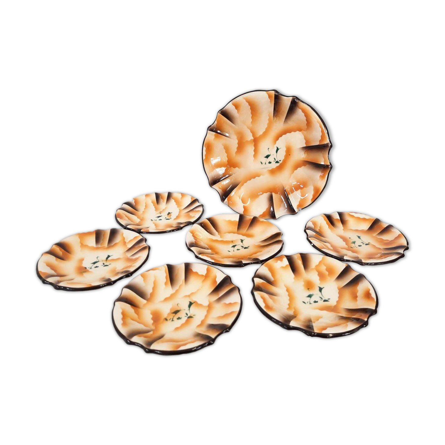 Futurist dessert set, silkscreened, 1930s