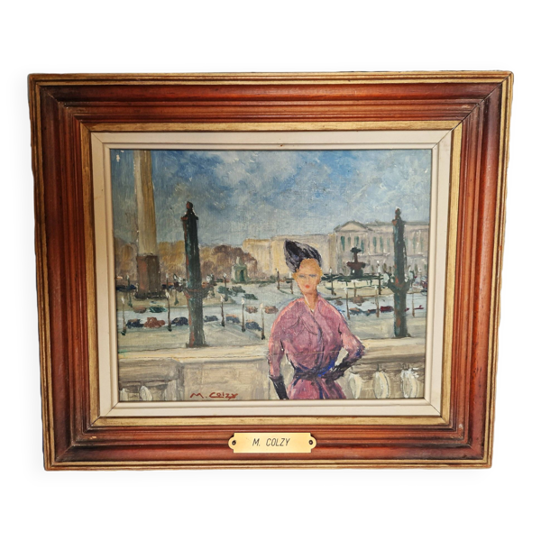 Peinture paris place de la concorde