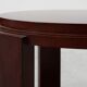 Pair of 2 round side tables in wood with metal, Belgium ca. 1980