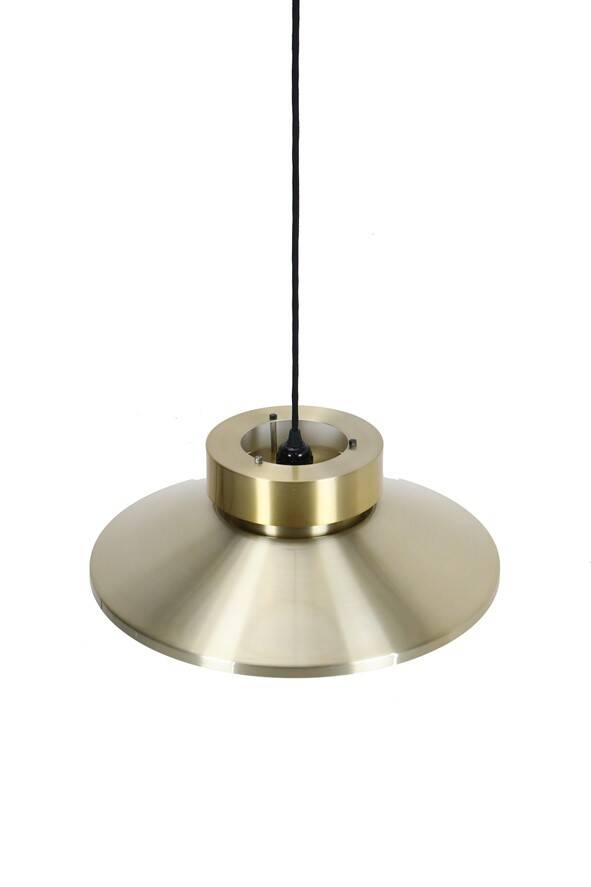 Lyskær Belysning “U.F.O” pendant lamp / Space Age / Danish modern design / gold / brass / aluminium / 1970s