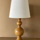 Large old turned wood lamp